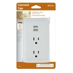 2.4-Amp 2-Outlet/2-USB Plug-In Wall Charger by Southwire -Electro Gear Shop southwire surge protectors 41230 40 1000