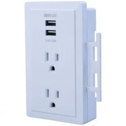 2.4-Amp 2-Outlet/2-USB Plug-In Wall Charger by Southwire -Electro Gear Shop southwire surge protectors 41230 c3 1000