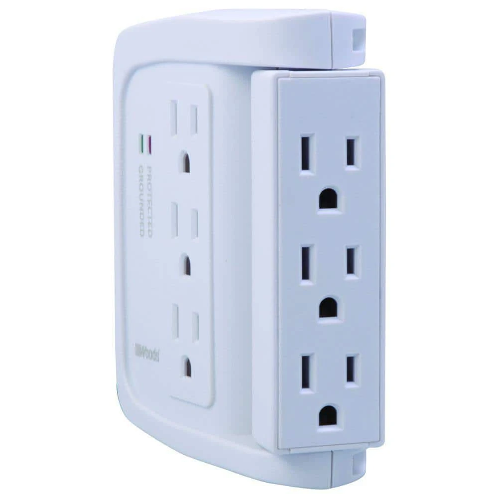 6-Outlet 1440-Joule Plug-In Space Saver Swivel Surge Protector by Southwire 4 6-Outlet 1440-Joule Plug-In Space Saver Swivel Surge Protector by Southwire - Image 4