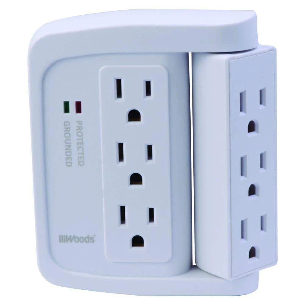 6-Outlet 1440-Joule Plug-In Space Saver Swivel Surge Protector by Southwire 3 6-Outlet 1440-Joule Plug-In Space Saver Swivel Surge Protector by Southwire - Image 3