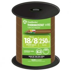 250 ft. 18/8 Brown Solid CU CL2 Thermostat Wire by Southwire