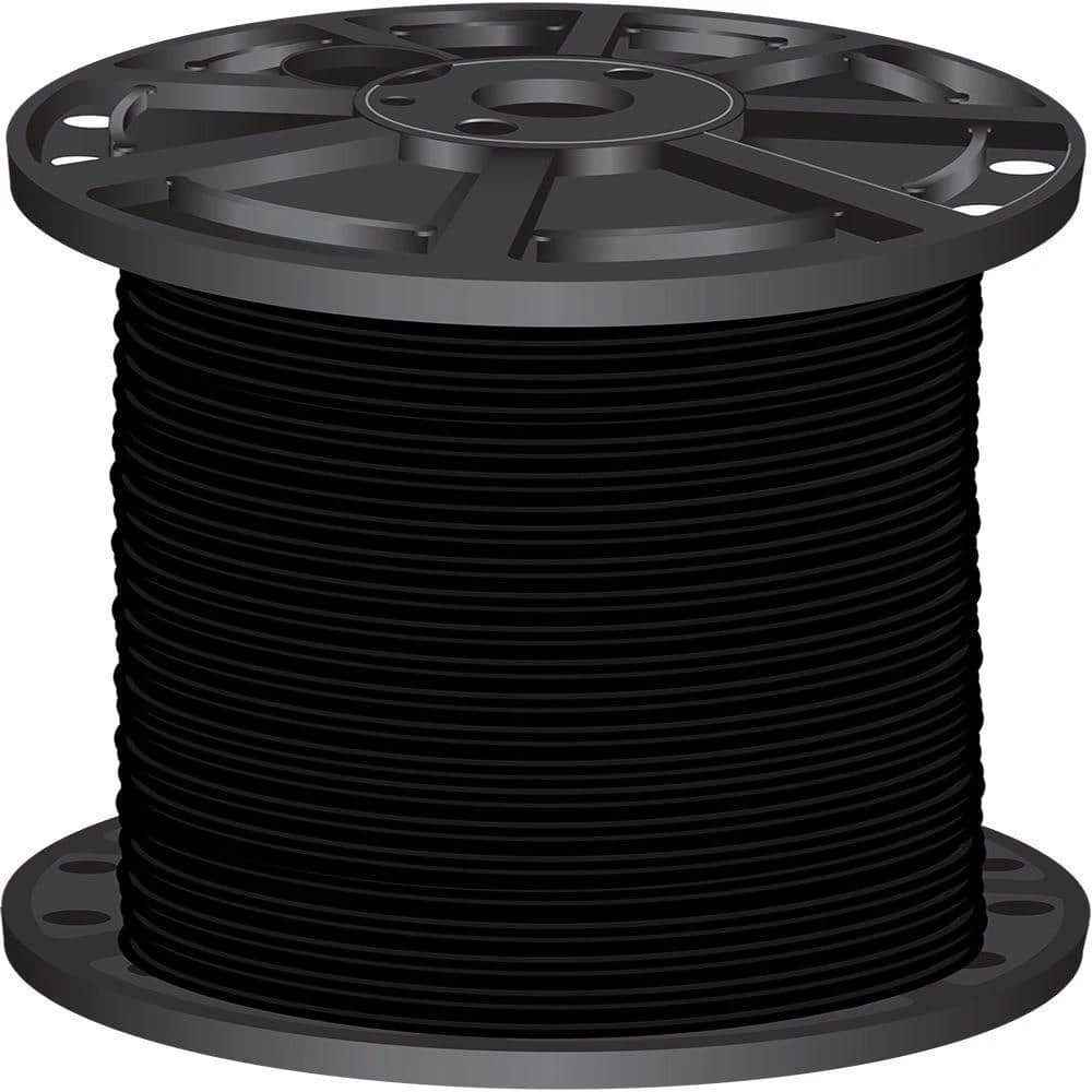 1000 ft. 4 Black Stranded CU SIMpull THHN Wire by Southwire 1 1000 ft. 4 Black Stranded CU SIMpull THHN Wire by Southwire