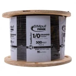 (By-the-Foot) 1/0 Black Stranded CU SIMpull THHN Wire by Southwire -Electro Gear Shop southwire thhn wires 20505499 c3 1000