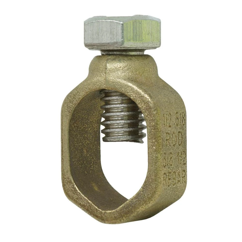 5/8 in. Grounding Rod or 1/2 in. Rebar Ground Rod Clamp for #10 SOL/STR - #2 STR Wire by Southwire 1 5/8 in. Grounding Rod or 1/2 in. Rebar Ground Rod Clamp for #10 SOL/STR - #2 STR Wire by Southwire