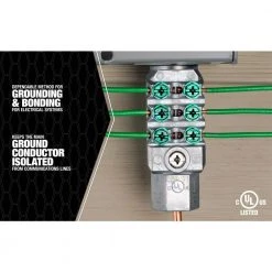 1/2 in. Inline Intersystem Bonding Bridge Connector by Southwire -Electro Gear Shop southwire wire connectors wire terminals meibb 4f 1000