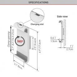 Barkan 7 in to 12 in Fixed Tablet Wall Mount for Tablets up to 3 lbs by Barkan a Better Point of View 11 Barkan 7 in to 12 in Fixed Tablet Wall Mount for Tablets up to 3 lbs by Barkan a Better Point of View -Electro Gear Shop white barkan a better point of view tablets accessories t50 4f 1000