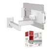 Barkan 7" to 12" Full Motion - 4 Movement Tablet Wall & Cabinet Mount, White, Firm Tablet Clamp, 360° Rotation by Barkan a Better Point of View