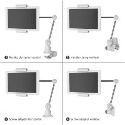 Barkan 7 in to 12 in Universal Full Motion, Multi-Position Tablet Mount for Tablets up to 22 lbs by Barkan a Better Point of View 14 Barkan 7 in to 12 in Universal Full Motion, Multi-Position Tablet Mount for Tablets up to 22 lbs by Barkan a Better Point of View -Electro Gear Shop white barkan a better point of view tablets accessories t56 66 1000