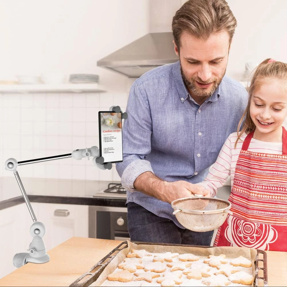 Barkan 4" to 12" Portable, Full-Motion, Multi-Position Smartphone & Tablet Mount, White, Firm Device Clamp by Barkan a Better Point of View 12 Barkan 4" to 12" Portable, Full-Motion, Multi-Position Smartphone & Tablet Mount, White, Firm Device Clamp by Barkan a Better Point of View - Image 12