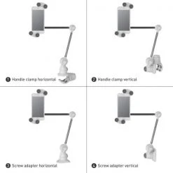 Barkan 4" to 12" Portable, Full-Motion, Multi-Position Smartphone & Tablet Mount, White, Firm Device Clamp by Barkan a Better Point of View 15 Barkan 4" to 12" Portable, Full-Motion, Multi-Position Smartphone & Tablet Mount, White, Firm Device Clamp by Barkan a Better Point of View -Electro Gear Shop white barkan a better point of view tablets accessories t580 66 1000