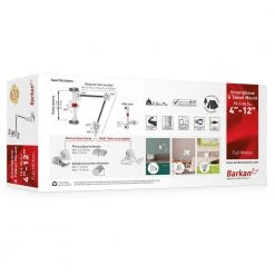 Barkan 4" to 12" Portable, Full-Motion, Multi-Position Smartphone & Tablet Mount, White, Firm Device Clamp by Barkan a Better Point of View 21 Barkan 4" to 12" Portable, Full-Motion, Multi-Position Smartphone & Tablet Mount, White, Firm Device Clamp by Barkan a Better Point of View -Electro Gear Shop white barkan a better point of view tablets accessories t580 76 1000