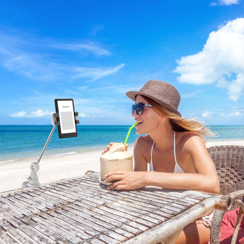 Barkan 4" to 12" Portable, Full-Motion, Multi-Position Smartphone & Tablet Mount, White, Firm Device Clamp by Barkan a Better Point of View 10 Barkan 4" to 12" Portable, Full-Motion, Multi-Position Smartphone & Tablet Mount, White, Firm Device Clamp by Barkan a Better Point of View - Image 10