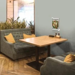 Barkan 7 in. - 14 in. Fixed Anti-Theft Tablet Wall Mount White Very Low Profile 360-Degree Rotation by Barkan a Better Point of View -Electro Gear Shop white barkan a better point of view tablets accessories t70vl 1d 1000