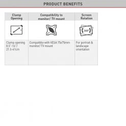 Barkan 7 in. - 14 in. Fixed Anti-Theft Tablet Wall Mount White Very Low Profile 360-Degree Rotation by Barkan a Better Point of View -Electro Gear Shop white barkan a better point of view tablets accessories t70vl 76 1000