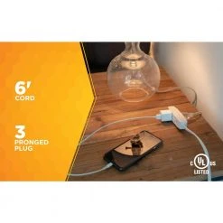 6 ft. 16/3 SPT-2 Multi-Outlet (3) Indoor Light-Duty Flat Plug Extension Cord by Southwire -Electro Gear Shop white southwire general purpose cords 35178801 76 1000