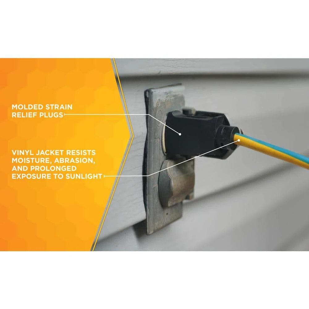 100 ft. 14/3 SJTW Push-Lock Multi-Color Outdoor Medium-Duty Extension Cord by Southwire 6 100 ft. 14/3 SJTW Push-Lock Multi-Color Outdoor Medium-Duty Extension Cord by Southwire - Image 6