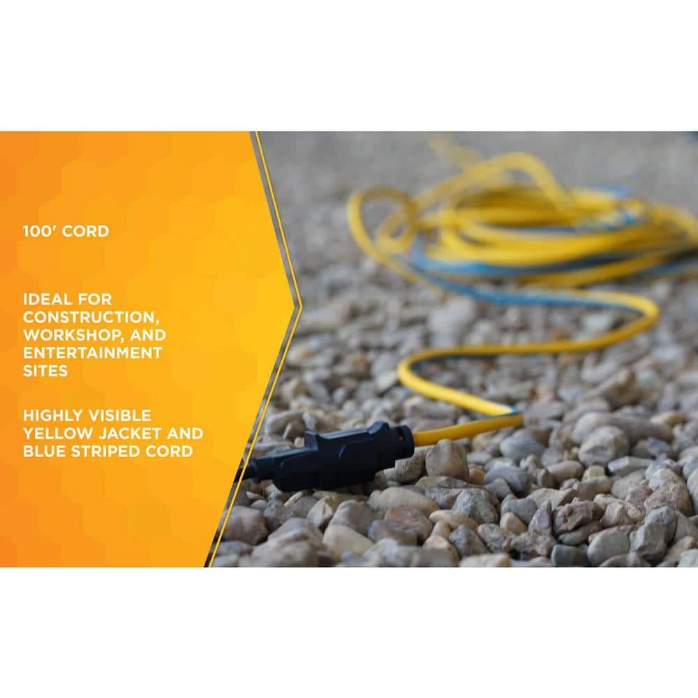 100 ft. 14/3 SJTW Push-Lock Multi-Color Outdoor Medium-Duty Extension Cord by Southwire 7 100 ft. 14/3 SJTW Push-Lock Multi-Color Outdoor Medium-Duty Extension Cord by Southwire - Image 7