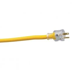 25 ft. 10/3 SJEO Outdoor Extension Cord with Lighted Plug by Southwire -Electro Gear Shop yellow southwire general purpose cords 1787sw0002 4f 1000