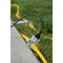 25 ft. 14/3 STW Multi-Outlet (3) Outdoor Medium-Duty Extension Cord with Power Light Plugs by Southwire -Electro Gear Shop yellow southwire general purpose cords 90018802 1f 1000
